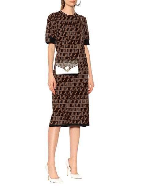 fendi stretch-knit midi dress|fendi dresses for women.